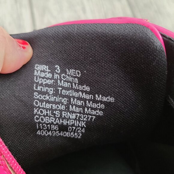 Sonoma Girls Hot Pink Combat Boots Lace Up Zipper Size 3 - Picture 13 of 13